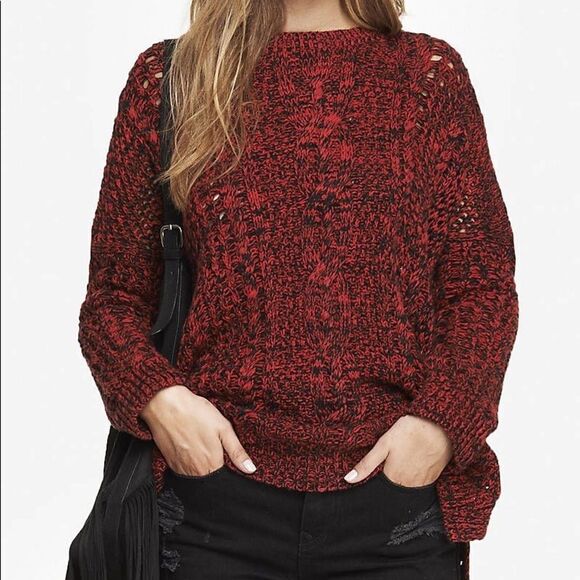 ✨ Express Marled Open Stitch Tunic Sweater✨ - Picture 3 of 8